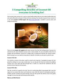 5 Compelling Benefits of Coconut Oil
