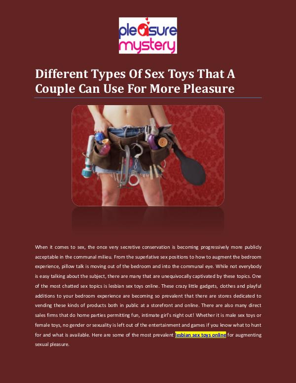 Mystery Group Ltd - Pleasure Mystery Sex Toys For Lesbian Couples - Pleasure Mystery