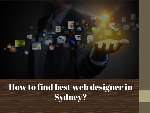 How to find best web designer in Sydney