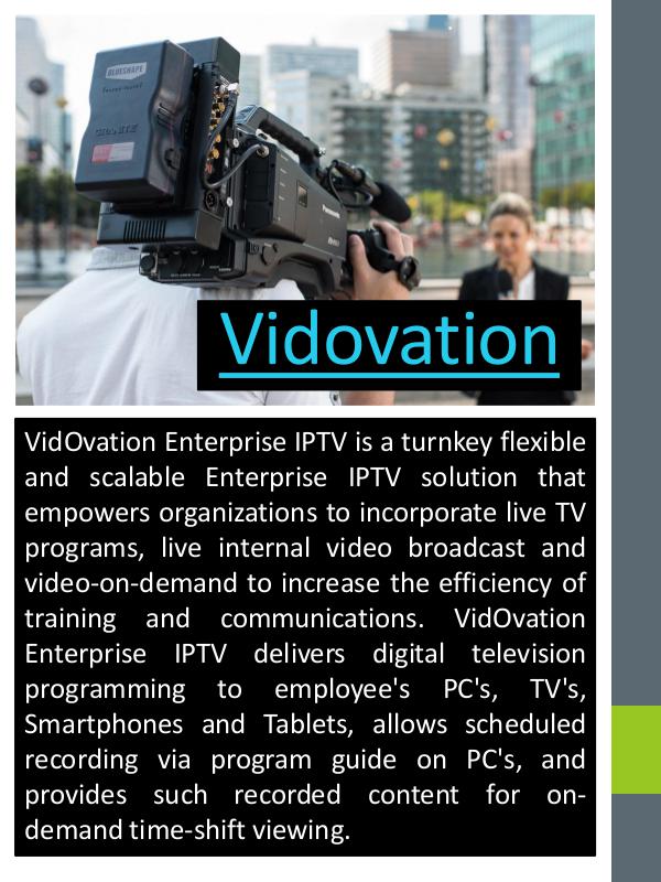 Enterprise IPTV Video Networking Enterprise IPTV Video Networking