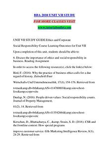 BBA 2010 UNIT VII STUDY / TUTORIALOUTLET DOT COM
