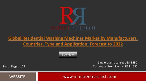 Residential Washing Machines Market Booming Demand in Year 2017-018 Residential Washing Machines