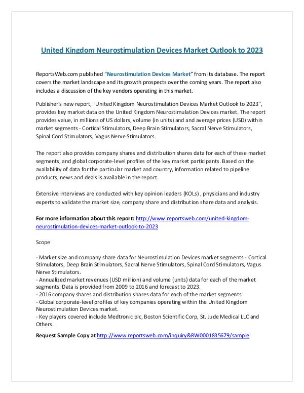 ReportsWeb- United Kingdom Neurostimulation Devices Market Out