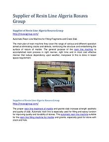 Supplier of Resin Line Algeria Rosava Group