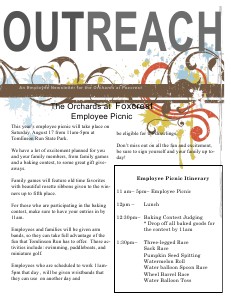The Orchards Employee News Aug 2013
