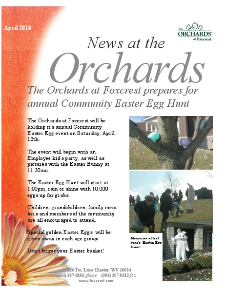 The Orchards Newsletter Apr 2014
