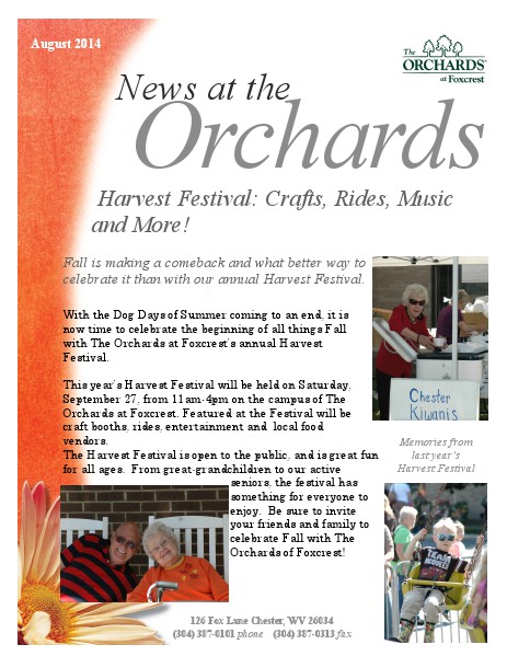 The Orchards Newsletter Aug. 2014