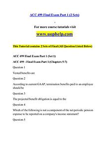 ACC 499 help A Guide to career/uophelp.com