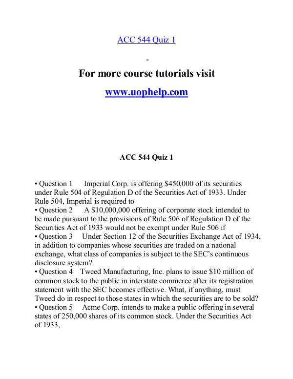 ACC 544 help A Guide to career/uophelp.com ACC 544 help A Guide to career/uophelp.com