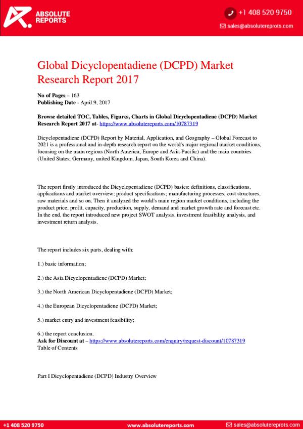 28-07-2017 Dicyclopentadiene-DCPD-Market-Research-Report-2017