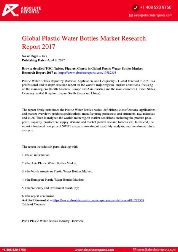 28-07-2017 Plastic-Water-Bottles-Market-Research-Report-2017