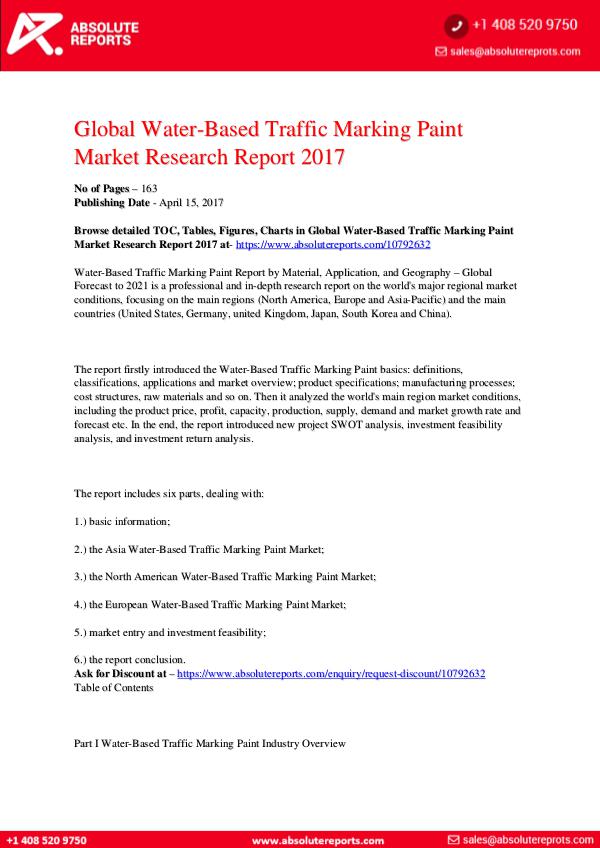 28-07-2017 Water-Based-Traffic-Marking-Paint-Market-Research-