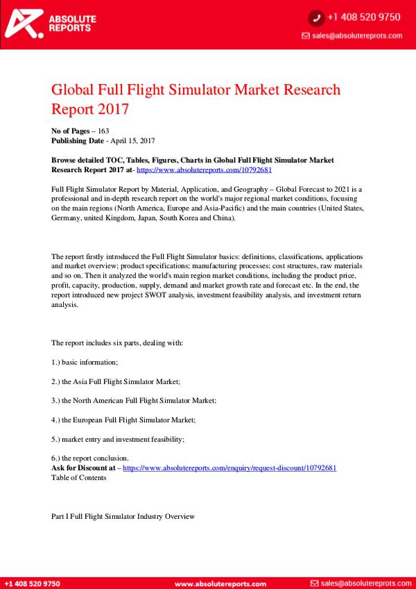 28-07-2017 Full-Flight-Simulator-Market-Research-Report-2017