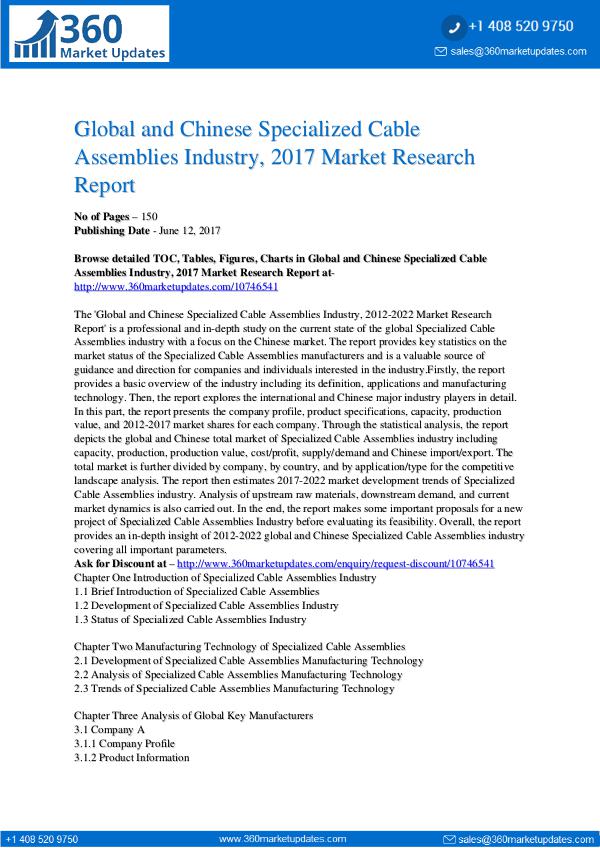 23-06-2017 Specialized-Cable-Assemblies-Industry-2017-Market-