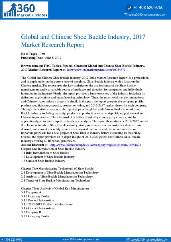 23-06-2017 Shoe-Buckle-Industry-2017-Market-Research-Report