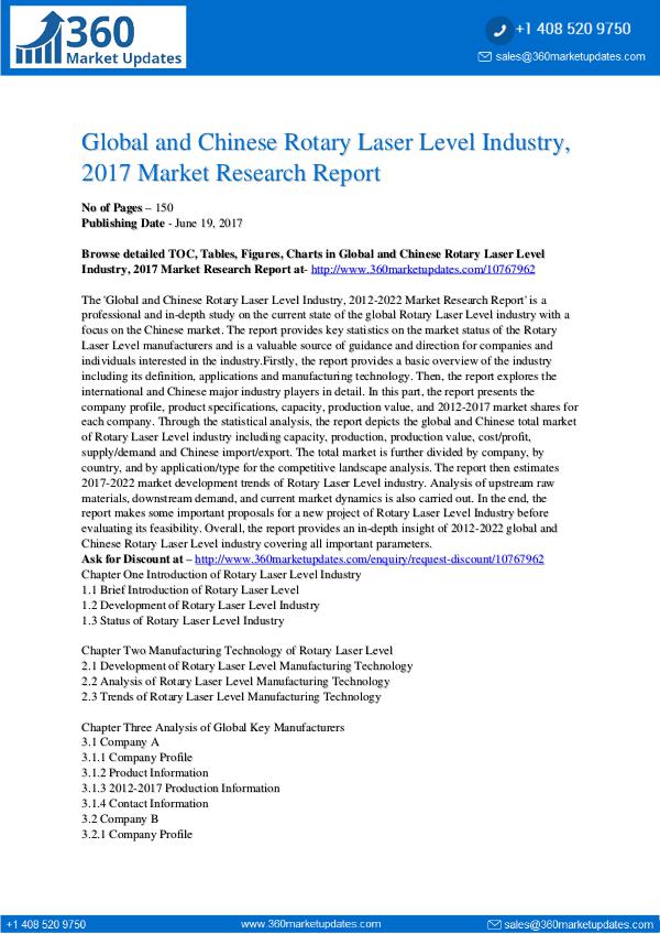 23-06-2017 Rotary-Laser-Level-Industry-2017-Market-Research-R