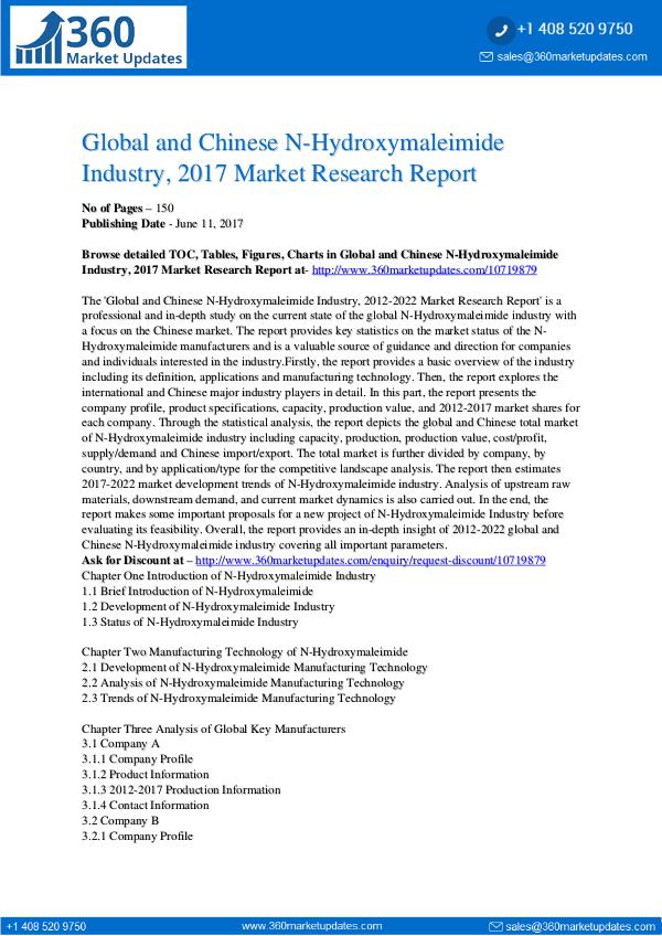 27-06-2017 N-Hydroxymaleimide-Industry-2017-Market-Research-R