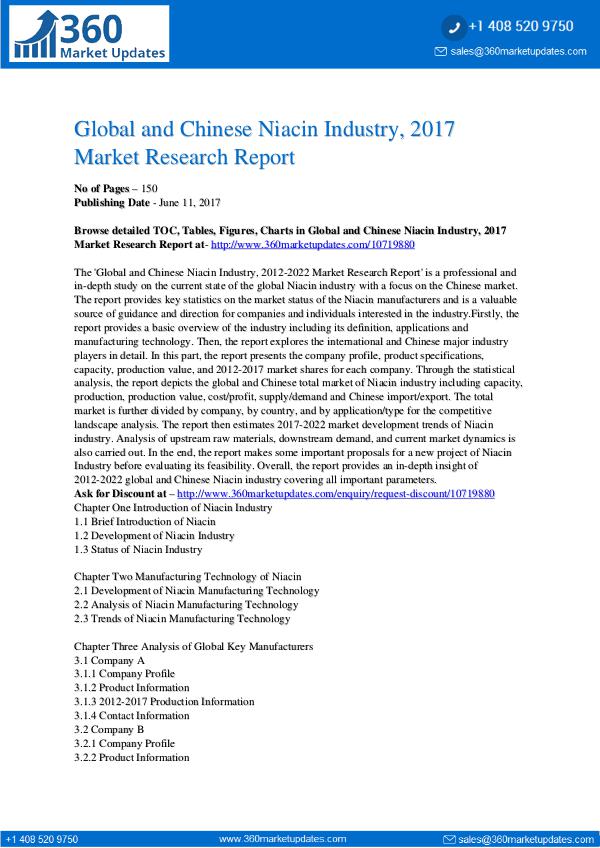 27-06-2017 Niacin-Industry-2017-Market-Research-Report