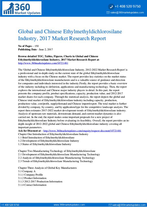 27-06-2017 Ethylmethyldichlorosilane-Industry-2017-Market-Res