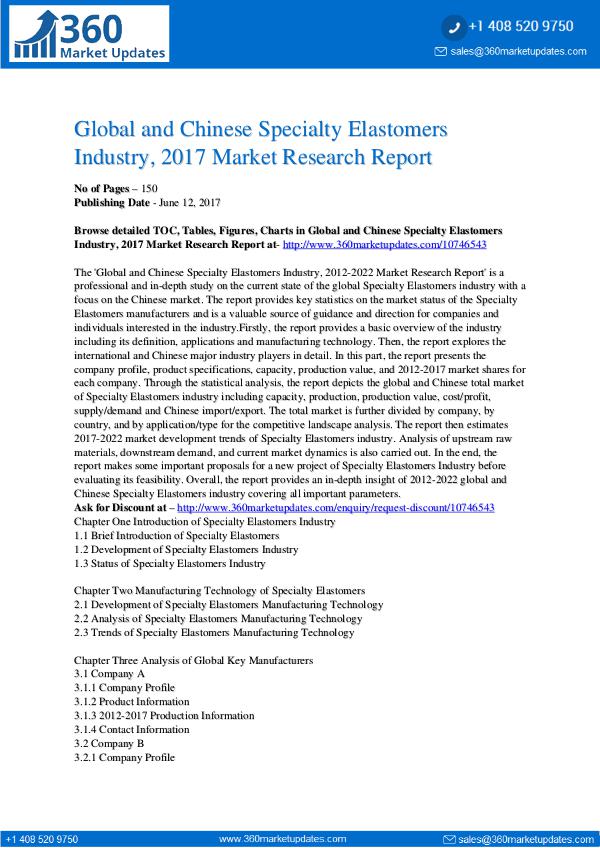 27-06-2017 Specialty-Elastomers-Industry-2017-Market-Research