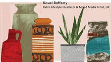 Kavel Rafferty - Retro Lifestyle Illustrator & Mixed Media Artist, UK