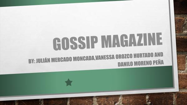 Gossip magazine Gossip magazine ( Fourth section) (1)