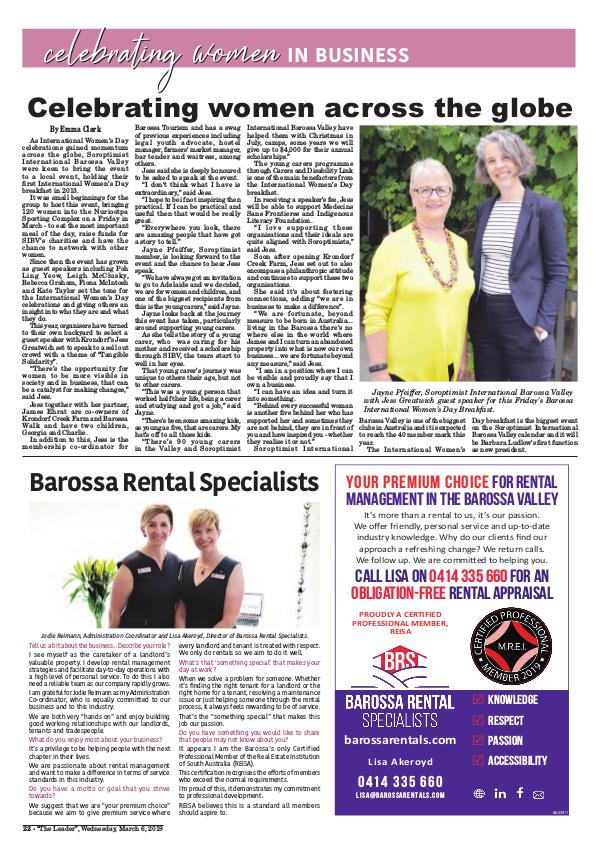 The Leader Newspaper // Special Features Celebrating Women in Business 2019