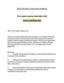 ACCT 556 help A Guide to career/uophelp.com