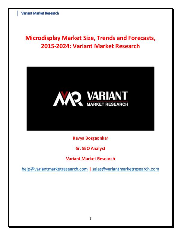Microdisplay Market Microdisplay Market Size