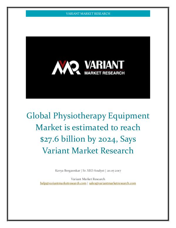 Physiotherapy Equipment Market Global Physiotherapy Equipment Market