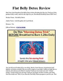Josh Houghton's Flat Belly Detox Manual PDF / eBook