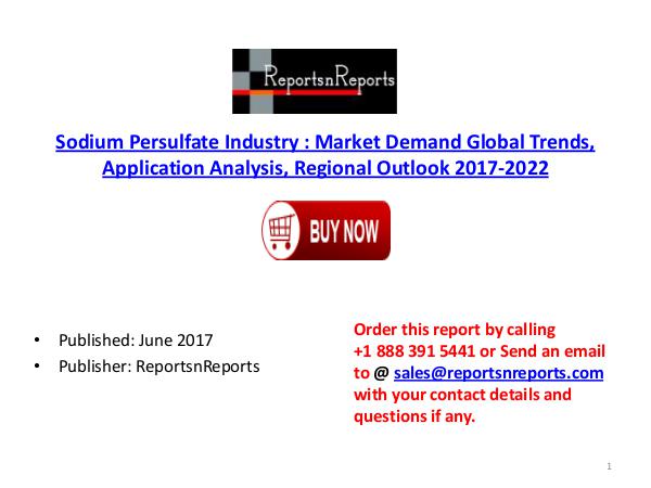 Sodium Persulfate Industry Global Market Trends, Share, Size and 2022 Sodium Persulfate  PPT DOC 3 ( 15 JUNE)