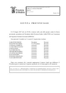 Finanziamenti al turismo Provincia di Modena 2007 - 2012