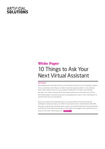 10 Things to Ask Your Next Virtual Assistant 10 Things to Ask Your Next Virtual Assistant