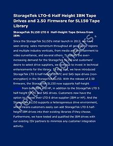 StorageTek LTO-6 Half Height IBM Tape Drives and tape library