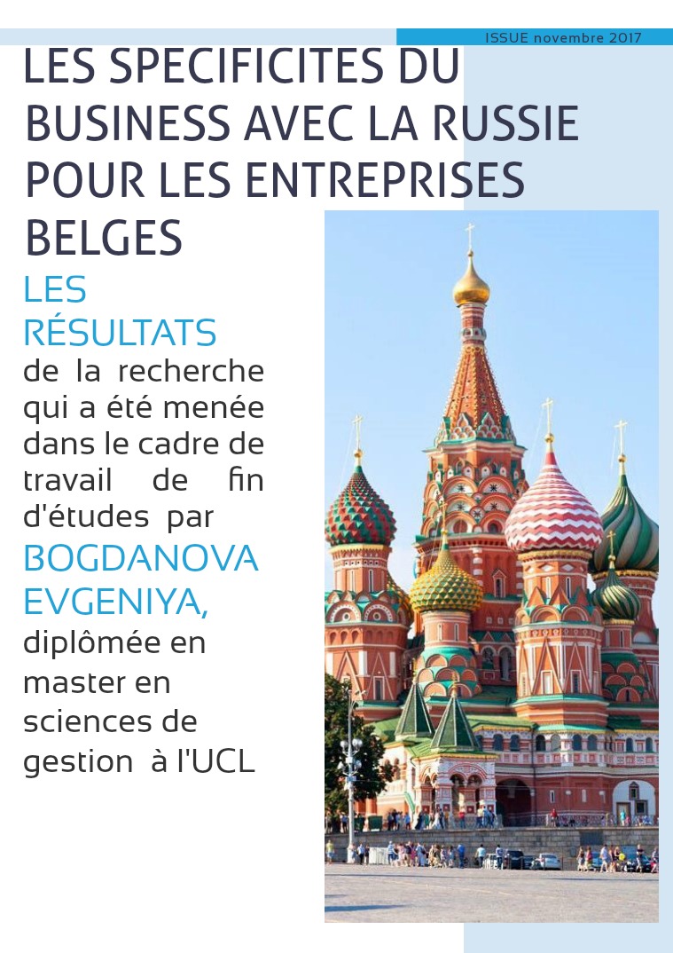 The russian business specificities for Belgian companies Les spécificités du business avec la Russie