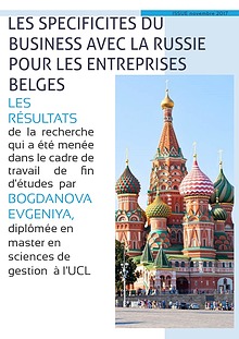 The russian business specificities for Belgian companies