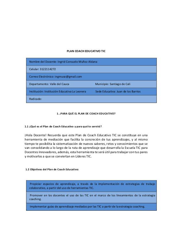 PLAN DE COACH EDUCATIVO TIC Plan_Coach_Educativo_TIC INGRID