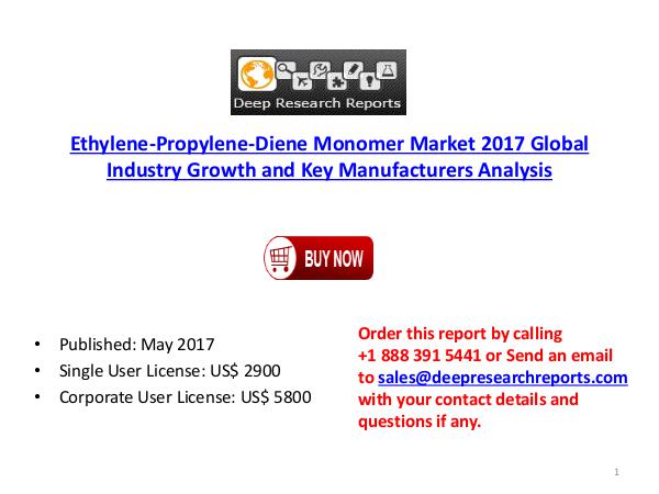 Global Ethylene-Propylene-Diene Monomer Industry 2017-2022 Key Manufa ethlyne prop