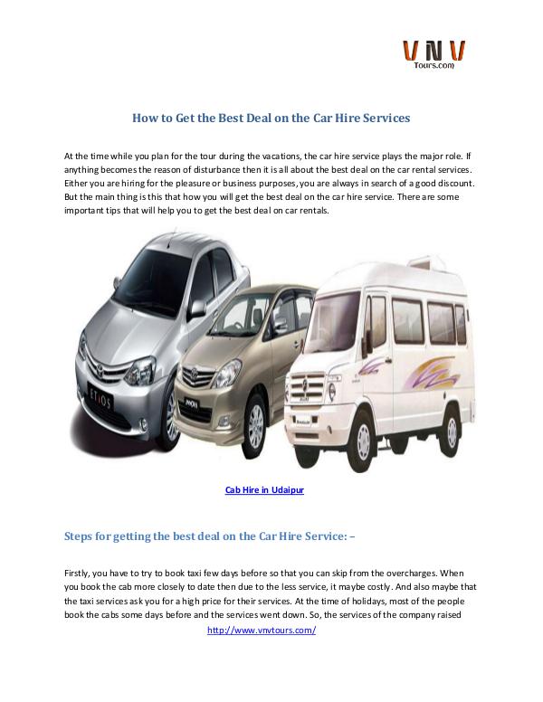 How to Get the Best Deal on the Car Hire Services How to Get the Best Deal on the Car Hire Services