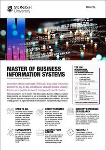 Master of Business Information Systems