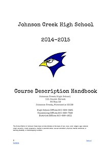Course Description Handbook