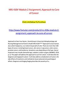 NRS 410V Module 2 Approach to Care of Cancer (2)