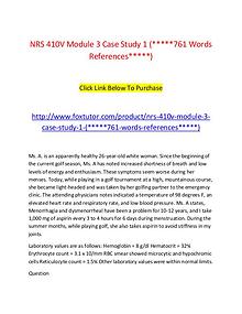 NRS 410V Module 3 Case Study 1 (761 Words References)