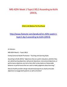 NRS 429V Week 1 Topic 1 DQ 1 Using the health belief model, how can n