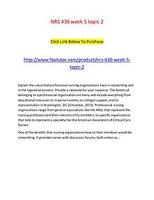 NRS 430 week 5 topic 2