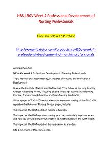NRS 430V Week 4 Professional Development of Nursing Professionals