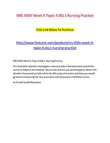 NRS 430V Week 4 Topic 4 DQ 1 Nursing Practice