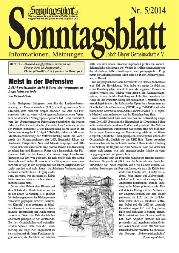 Sonntagsblatt 5/2014