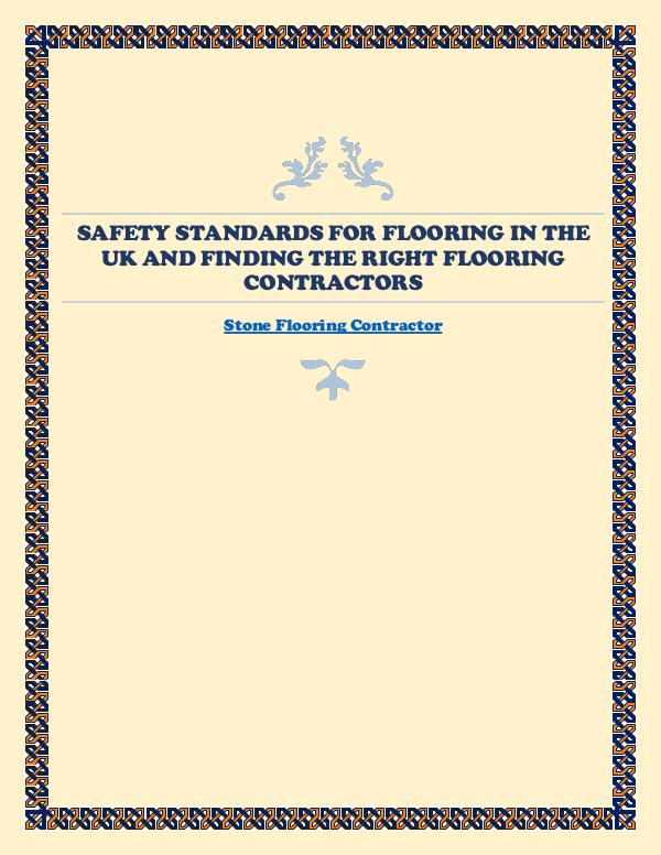 Safety Standards For Flooring In The UK And Finding The Right Floorin Safety Standards For Flooring In The UK And Findin